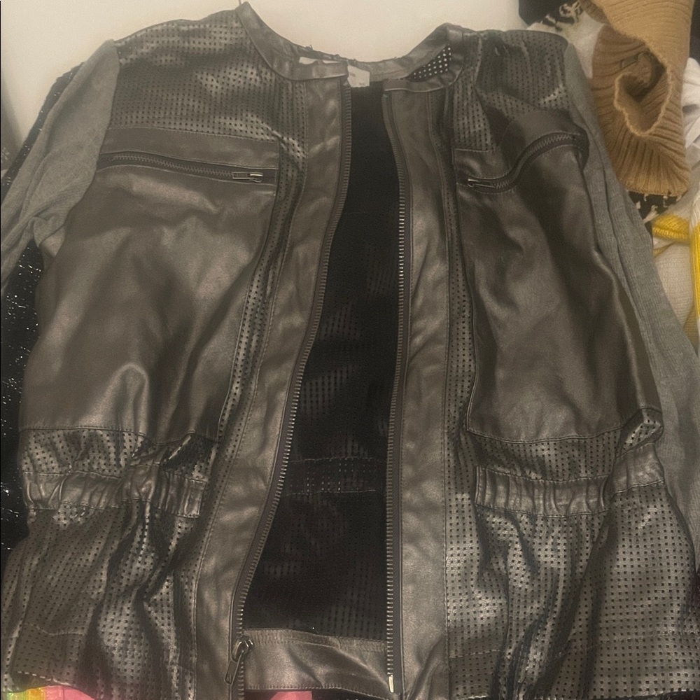 Lola & Sophie Charcoal Leather Jacket